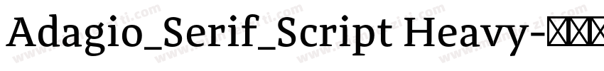 Adagio_Serif_Script Heavy字体转换